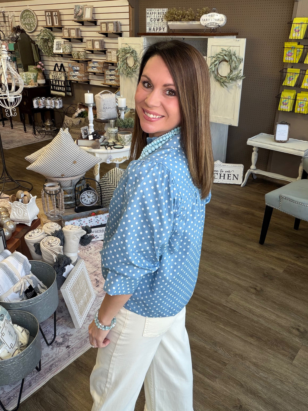 Ivory Ruffle Hem Pants