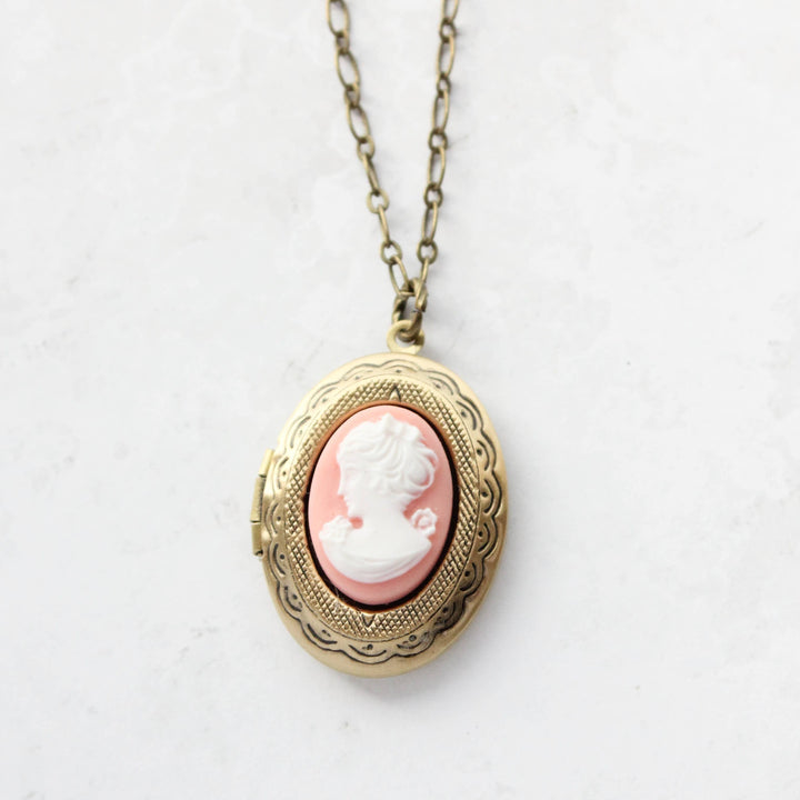 Lady Cameo Locket Necklace