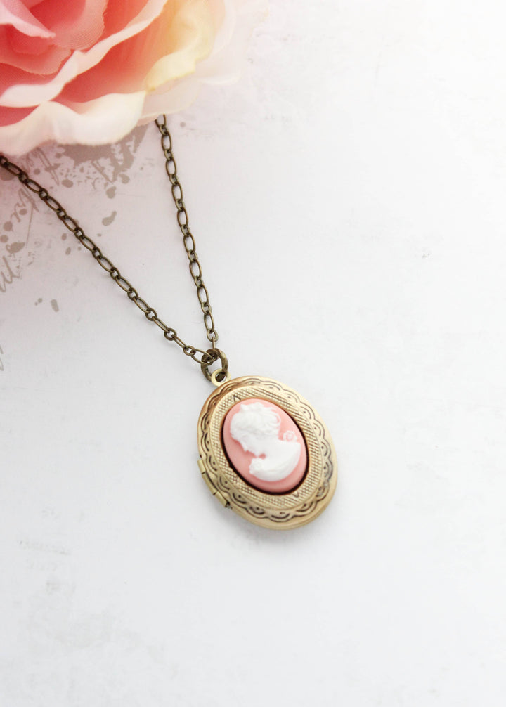 Lady Cameo Locket Necklace