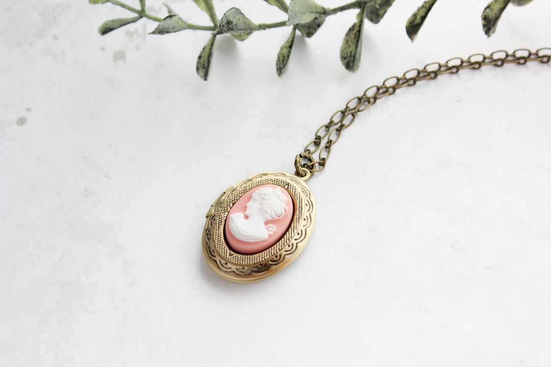 Lady Cameo Locket Necklace