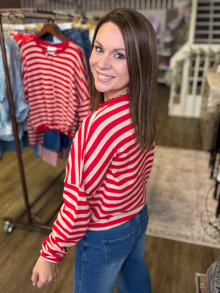 Sweetheart Stripe Cardigan