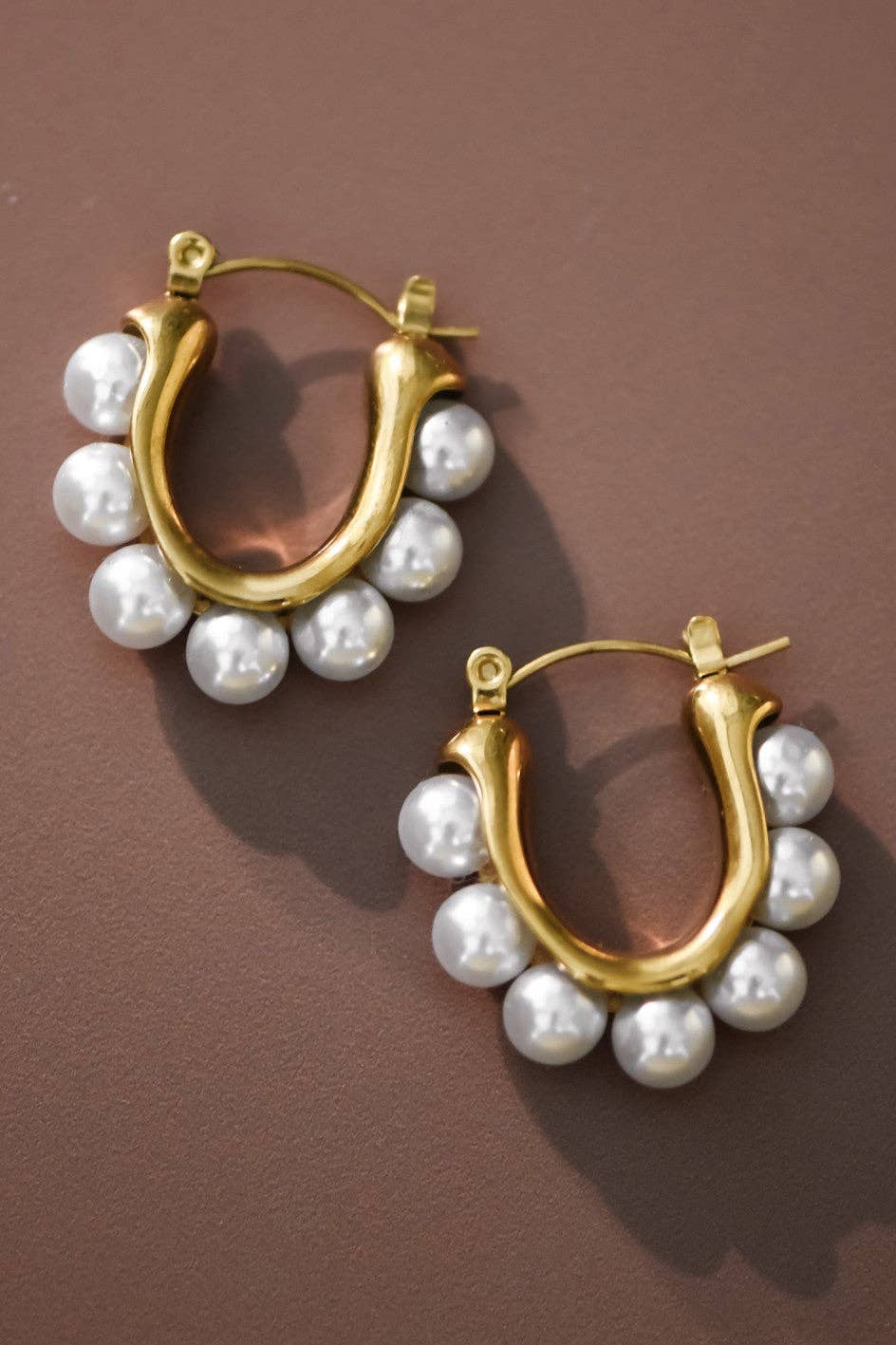 Pearl Hoop Earrings