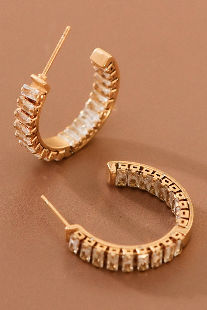 Crystal Hoop Earrings