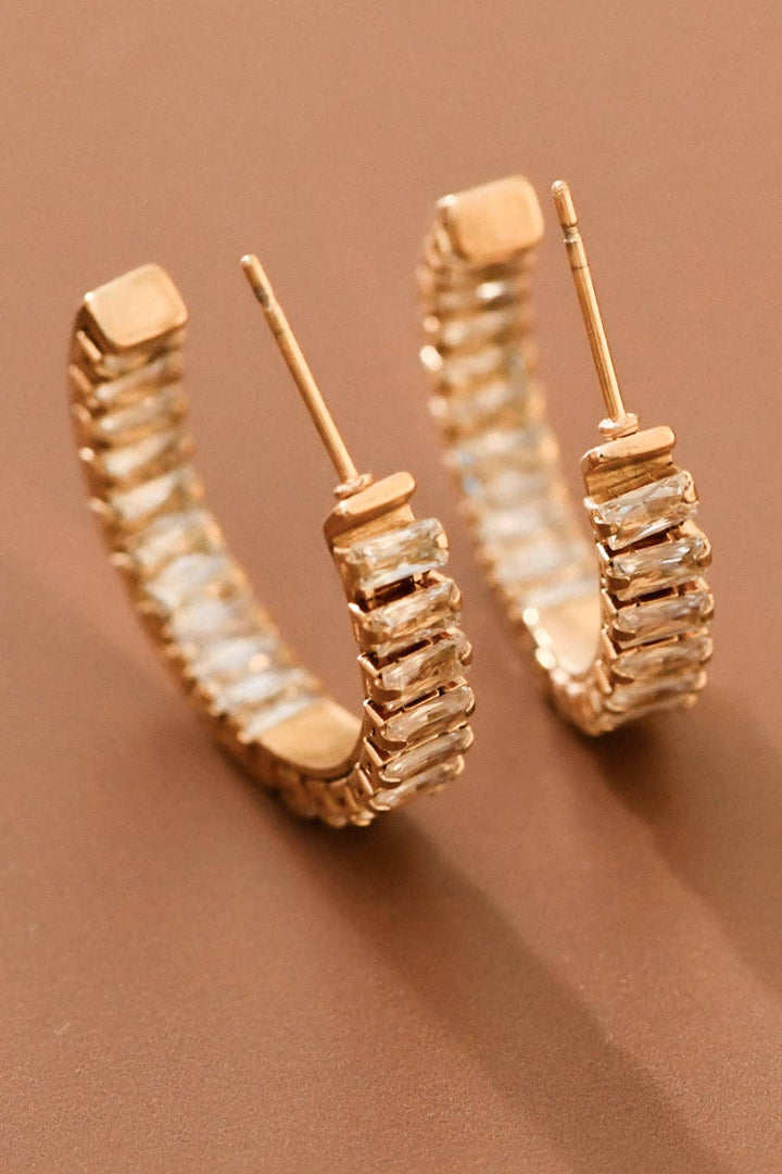 Crystal Hoop Earrings