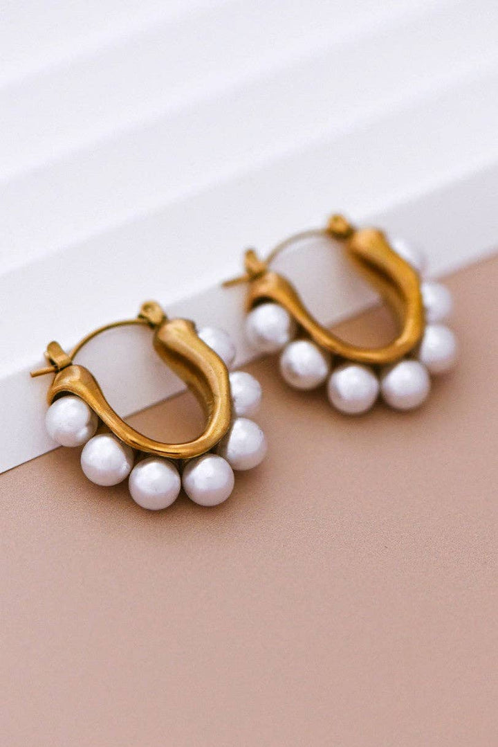 Pearl Hoop Earrings