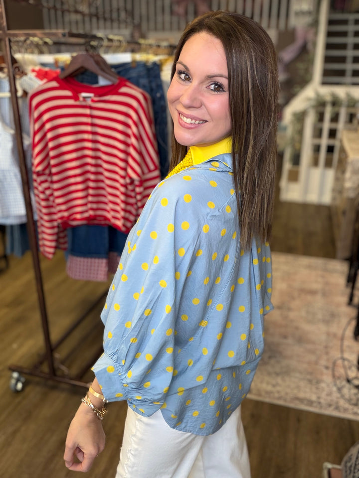 Lemon Drop Button- Up