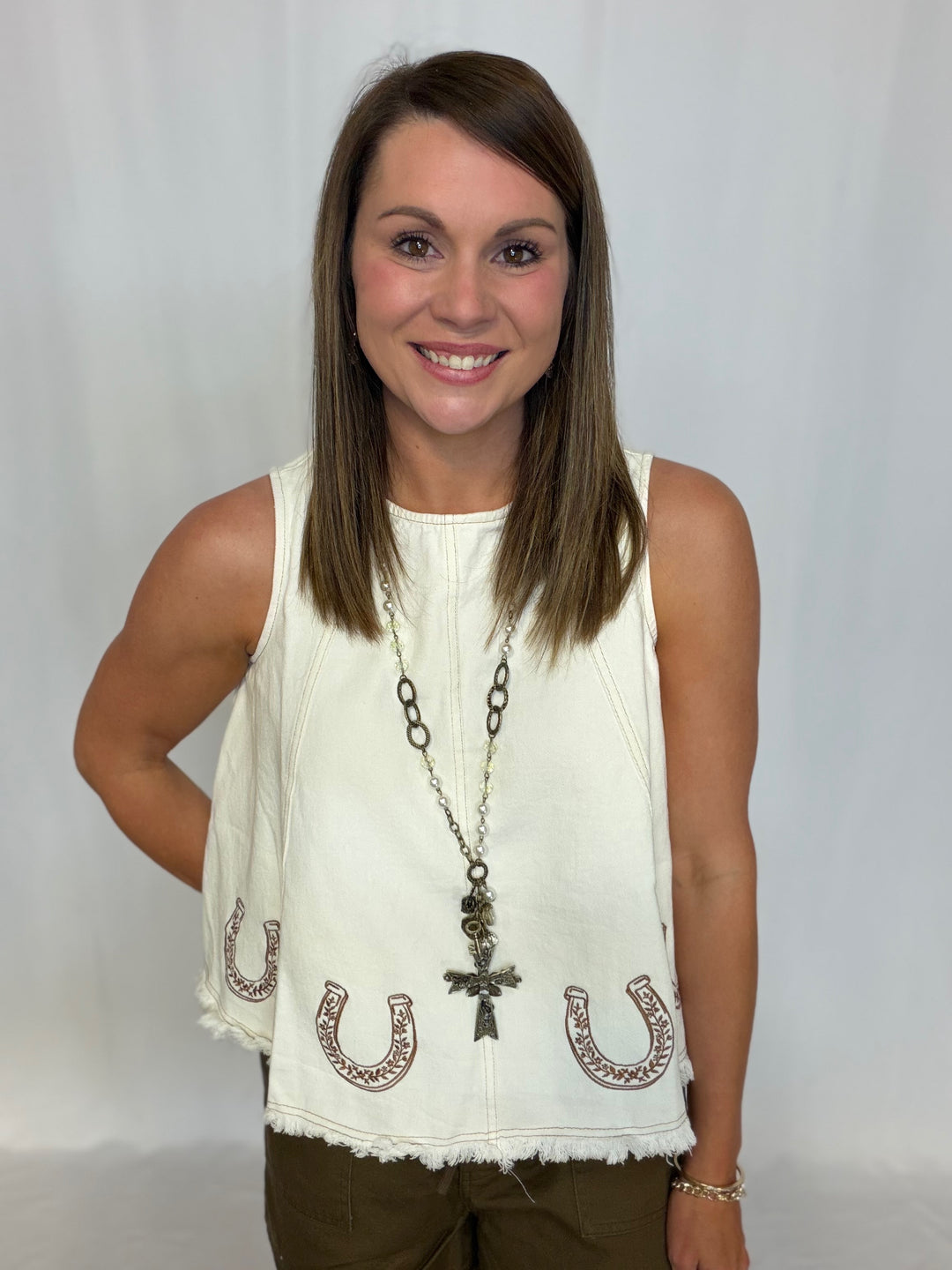 Horseshoe Fringe Top