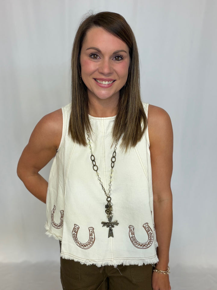 Horseshoe Fringe Top