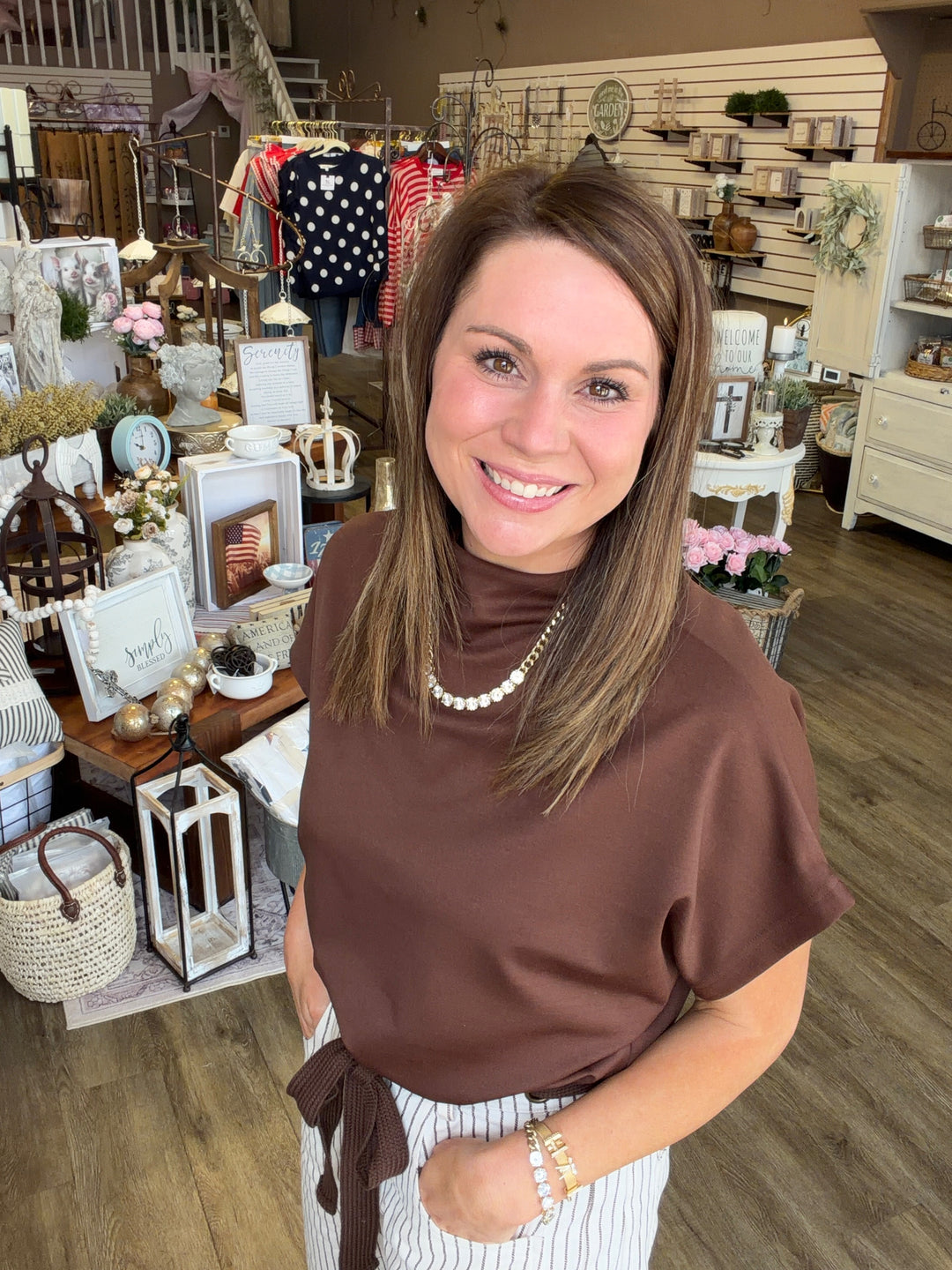 Restock Toffee Mock Neck