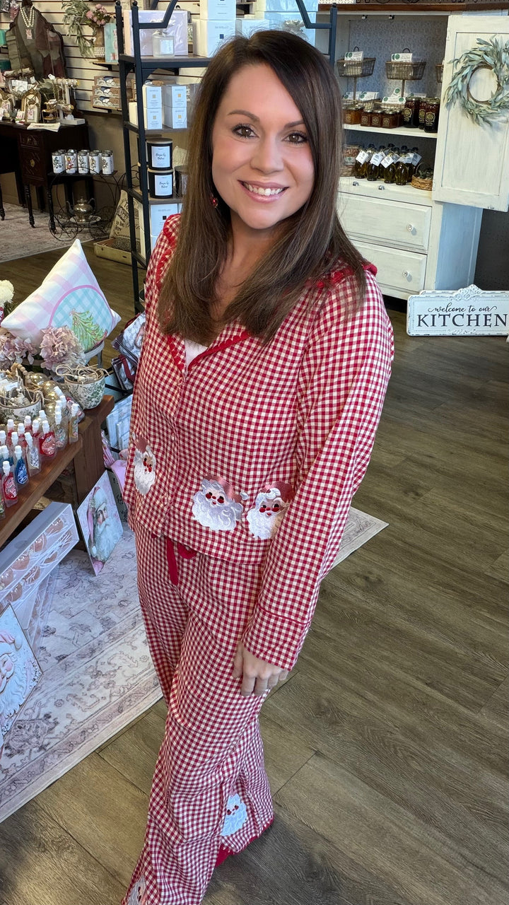 Santa’s Gingham Christmas PJ Set