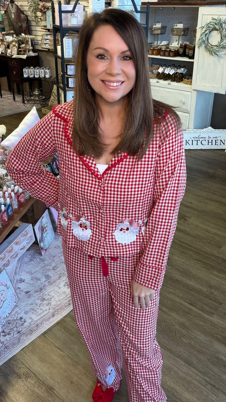 Santa’s Gingham Christmas PJ Set