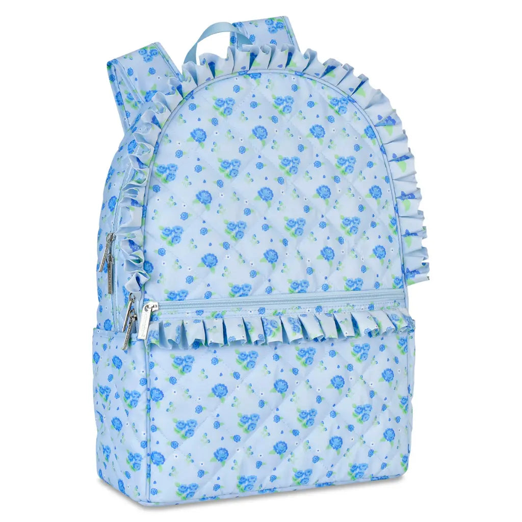 Blue Blossom Ruffle Backpack
