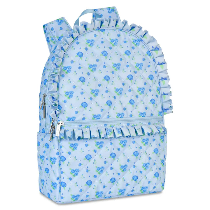 Blue Blossom Ruffle Backpack