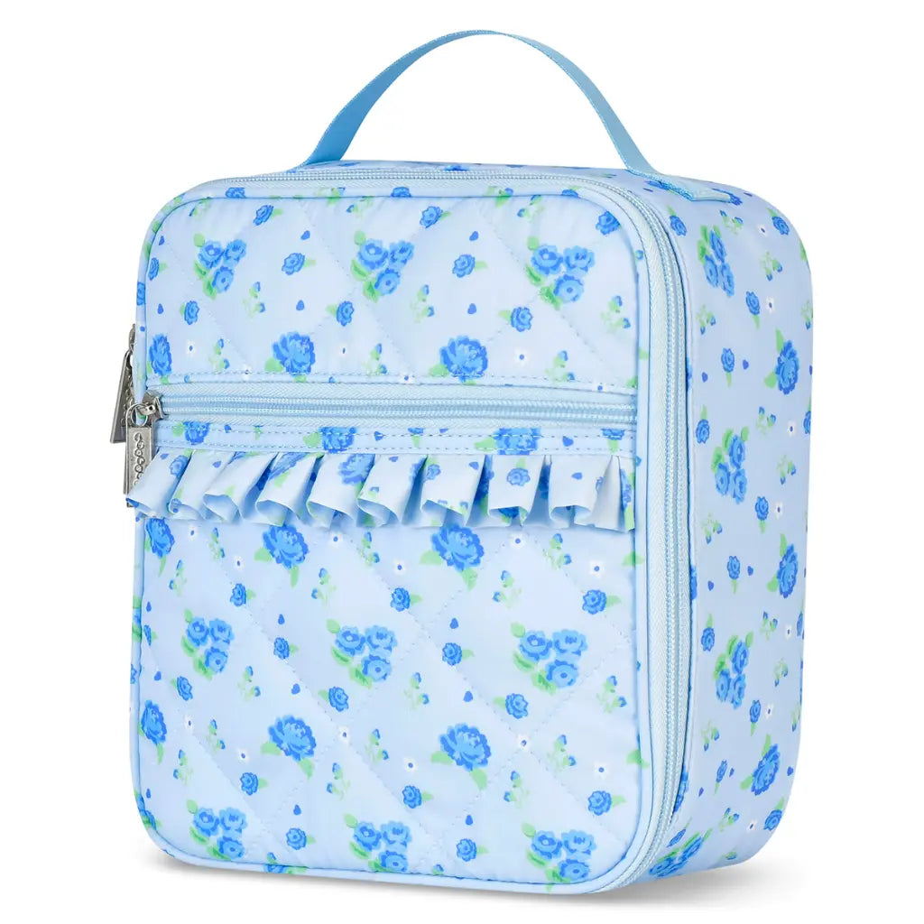 Blue Blossom Ruffle Lunch Tote