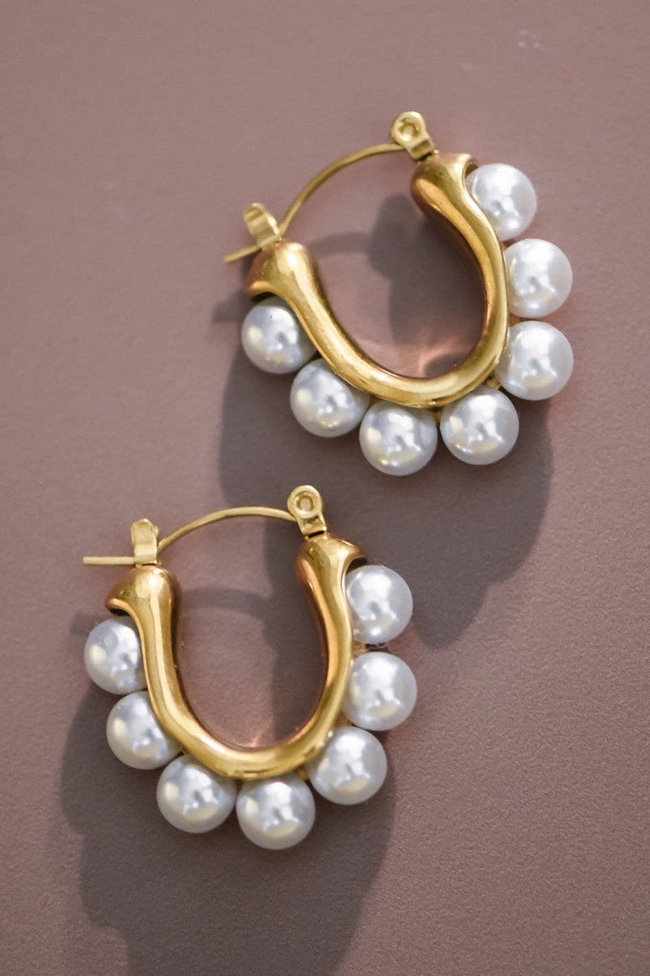 Pearl Hoop Earrings