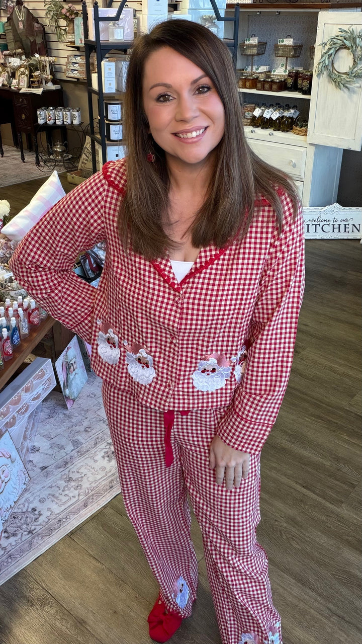 Santa’s Gingham Christmas PJ Set
