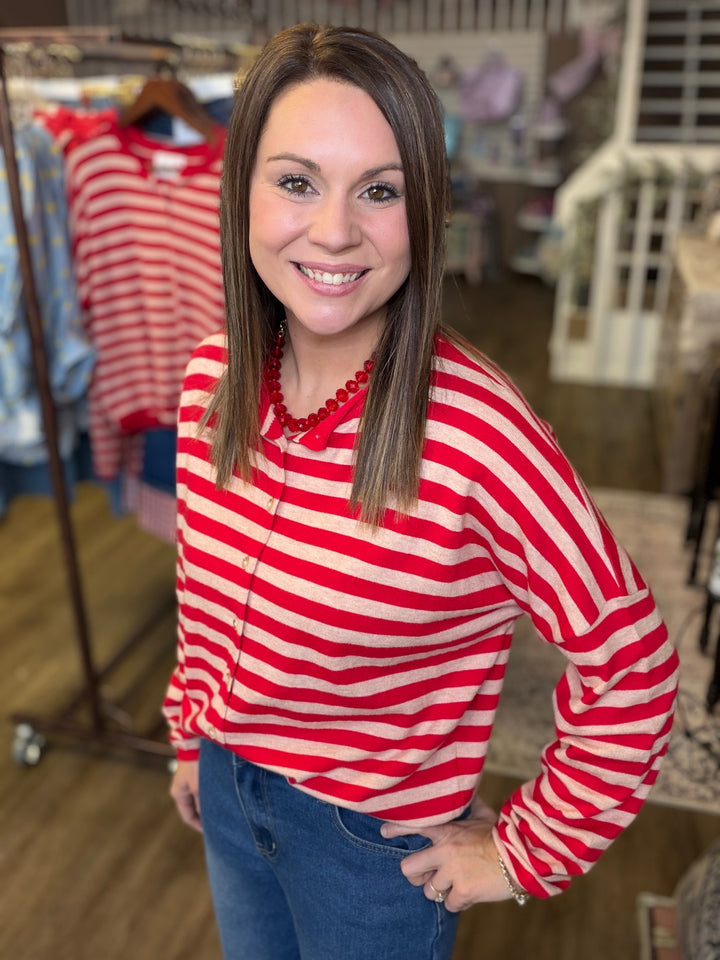 Sweetheart Stripe Cardigan