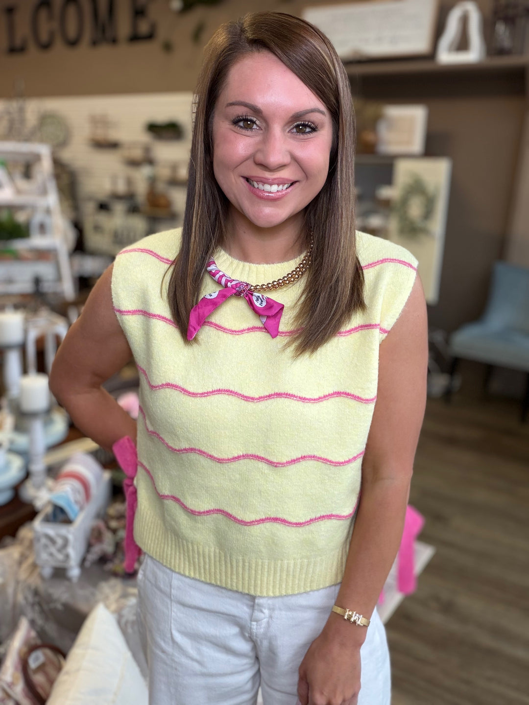 Wave Stripe Knit Top