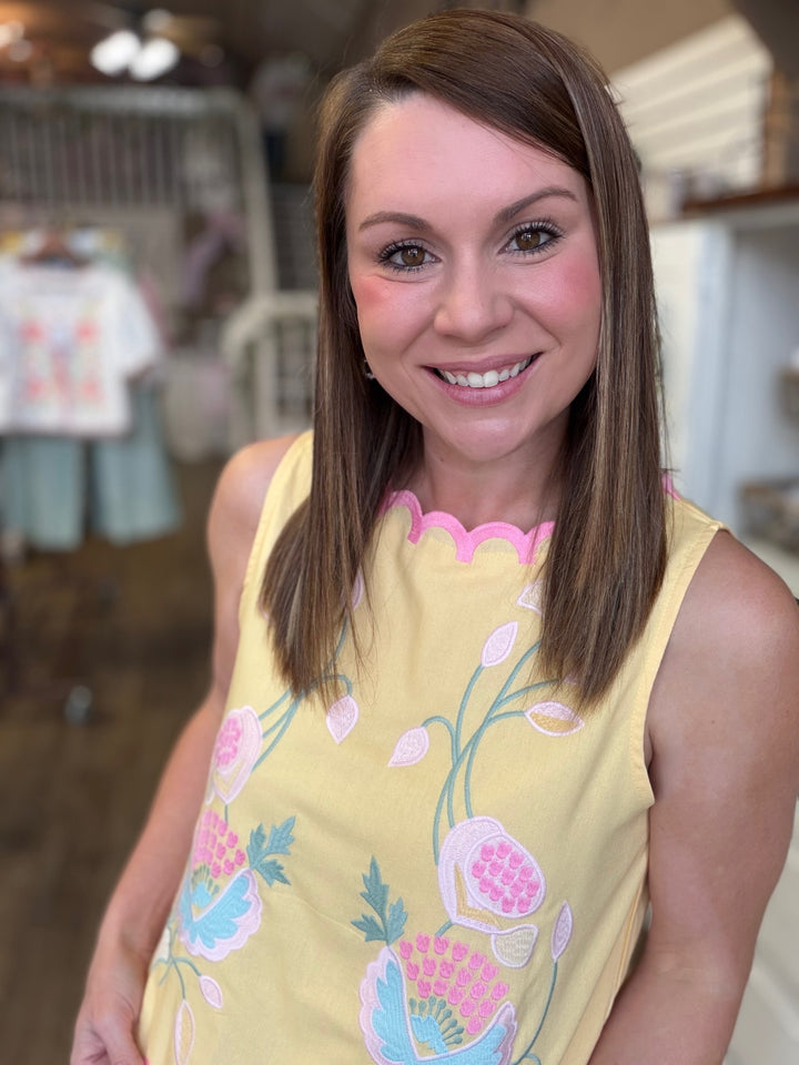 Floral Embrouidery Tank