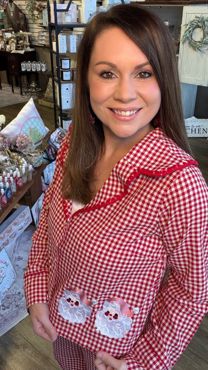 Santa’s Gingham Christmas PJ Set