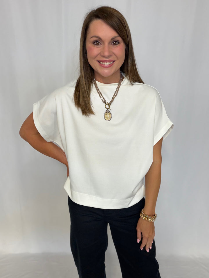 Cloud Mock Neck Top