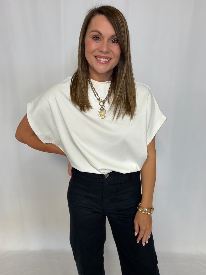 Cloud Mock Neck Top