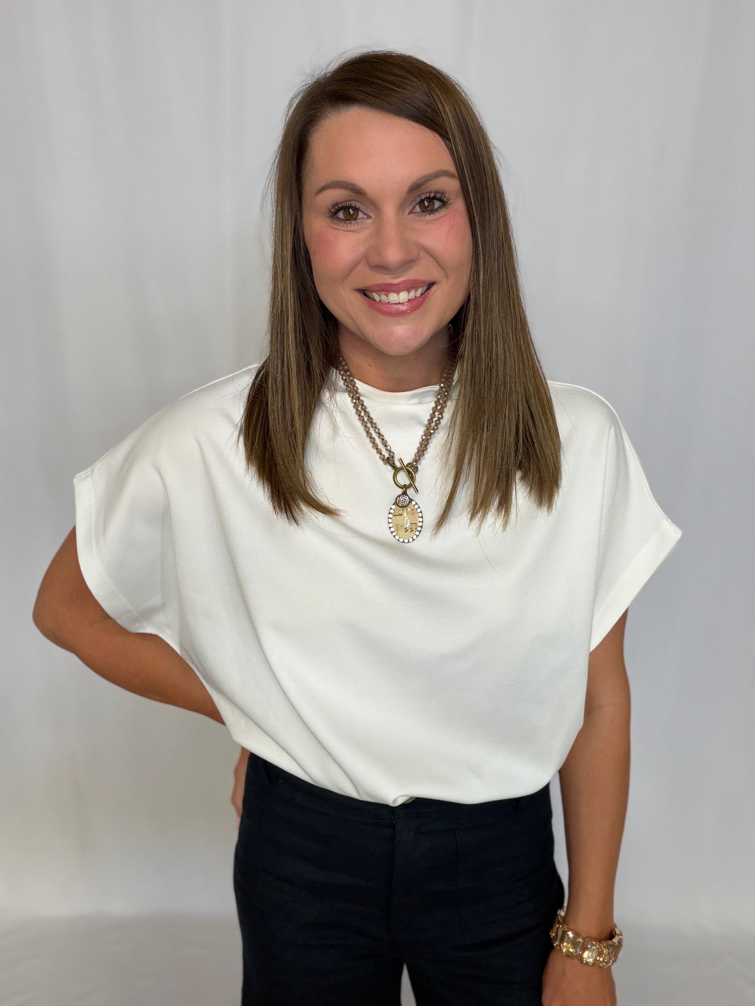 Cloud Mock Neck Top