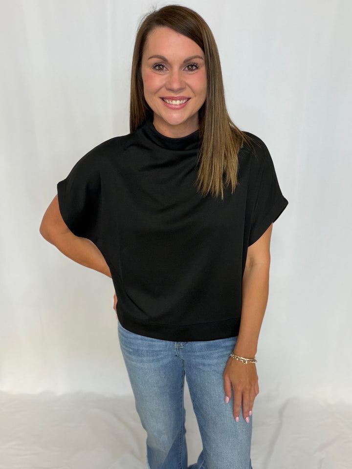 Midnight Mock Neck Top