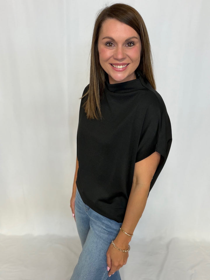 Midnight Mock Neck Top