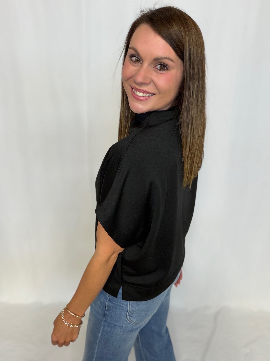 Midnight Mock Neck Top