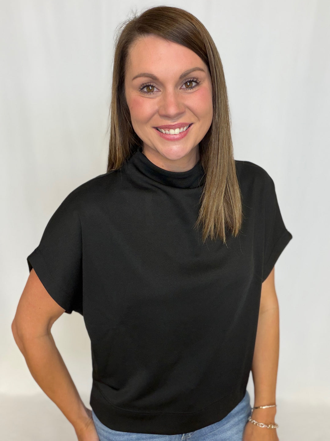 Midnight Mock Neck Top