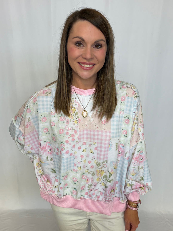 Floral Patchwork Top