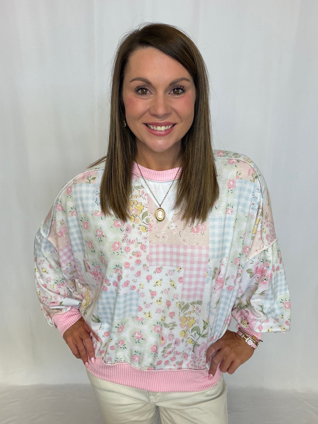 Floral Patchwork Top