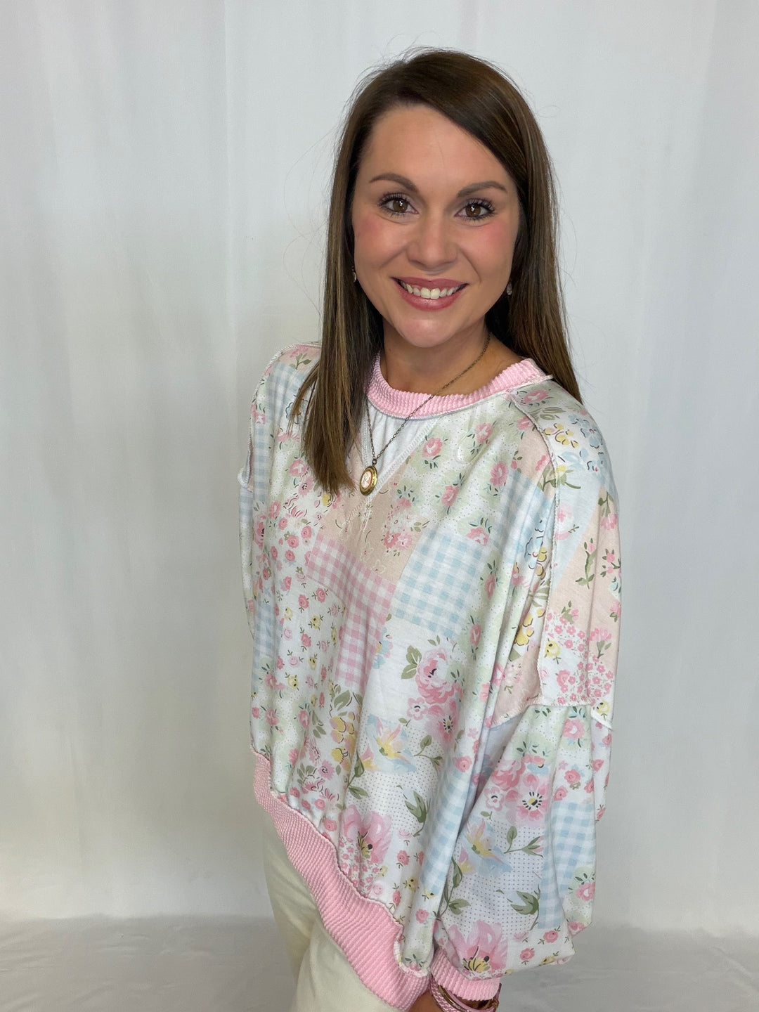 Floral Patchwork Top