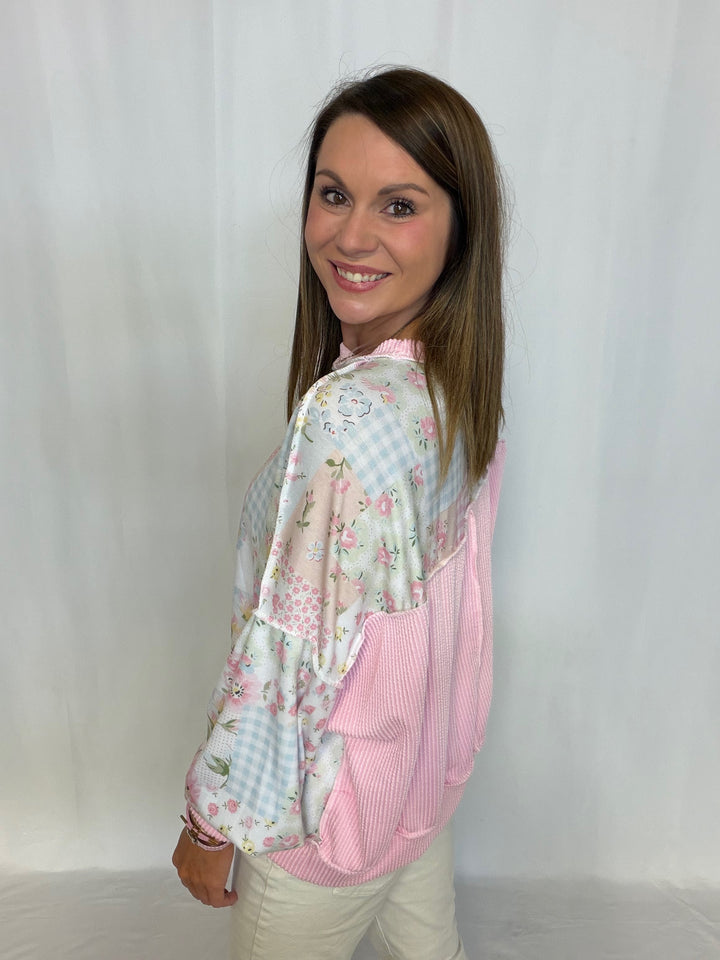 Floral Patchwork Top