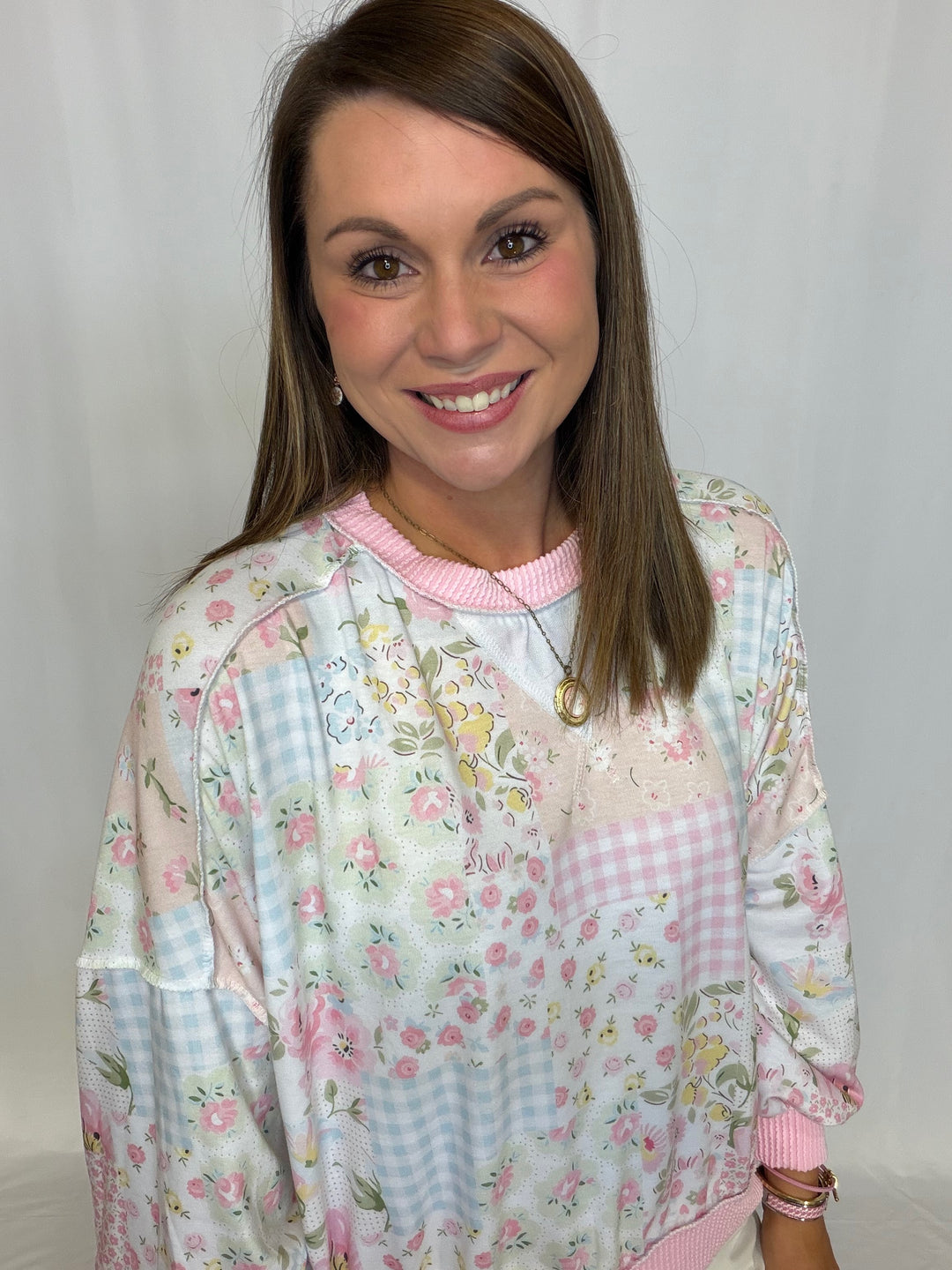 Floral Patchwork Top