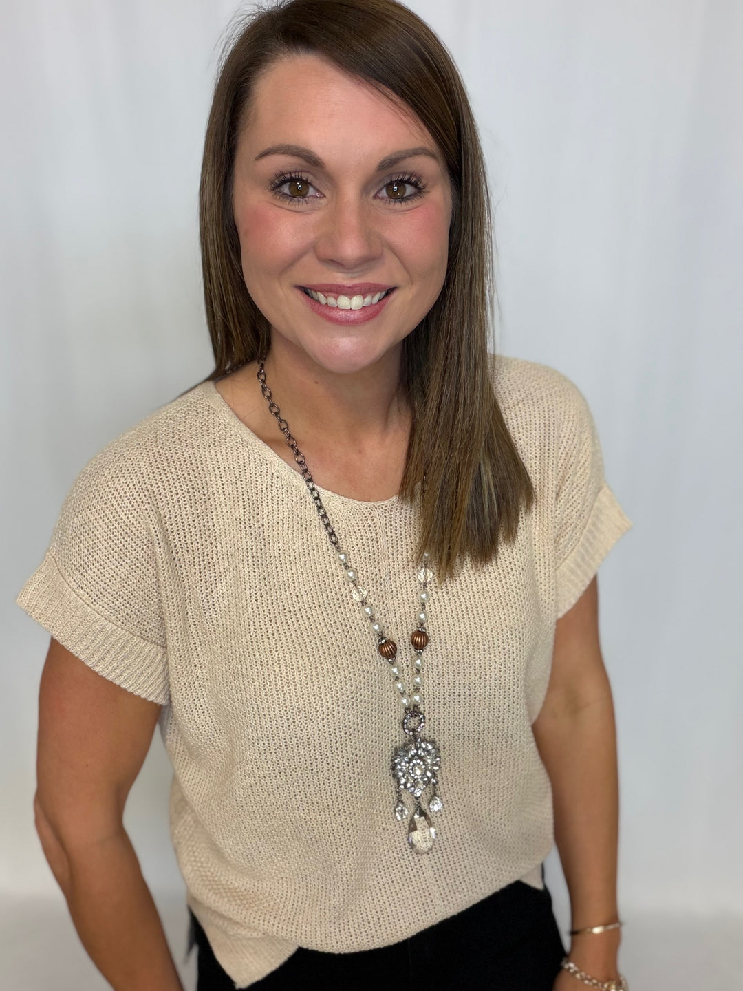 Oatmeal Knit Top