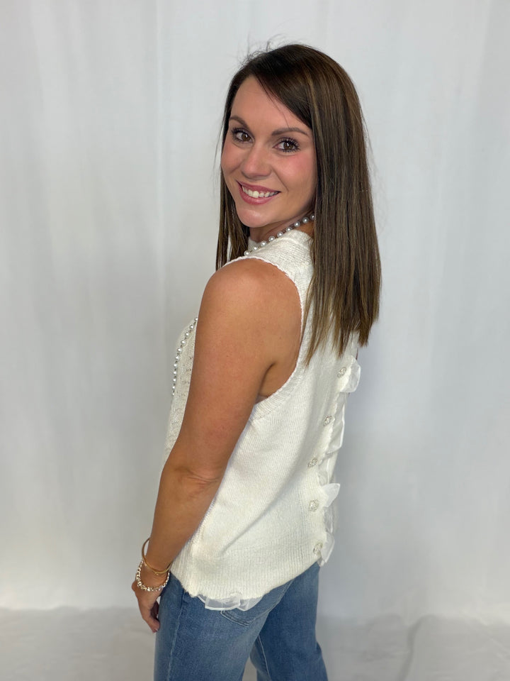 Ruffle Bloom Knit Top