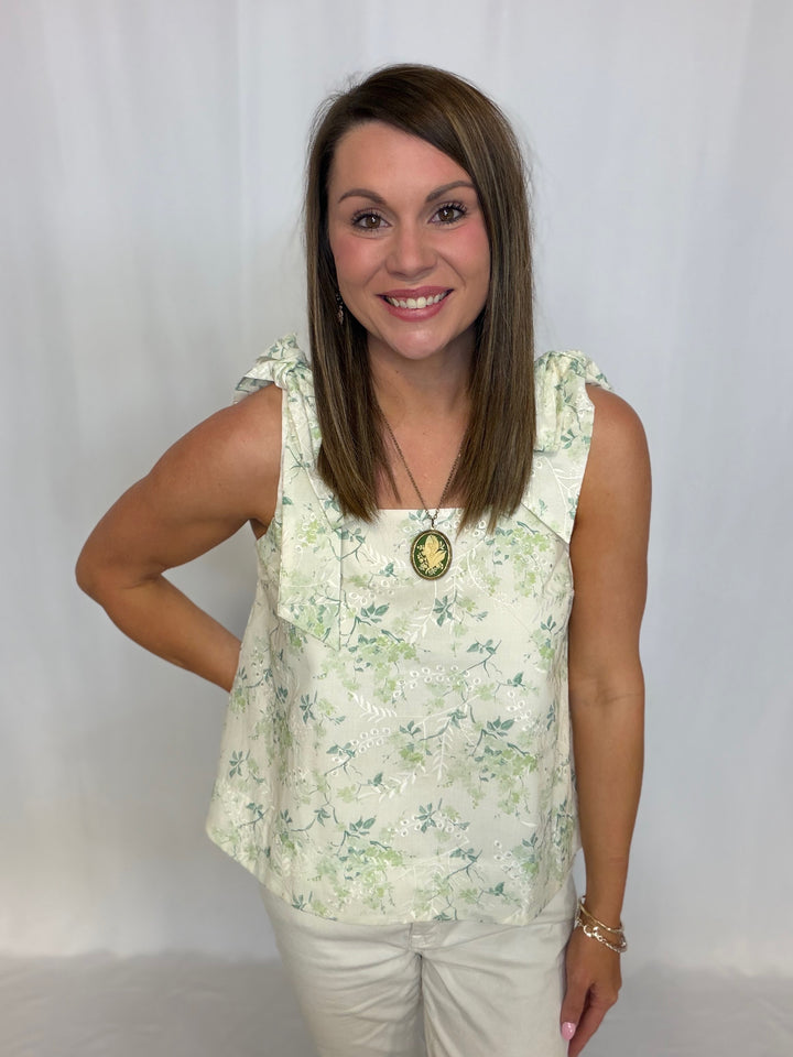 Floral Tie Top