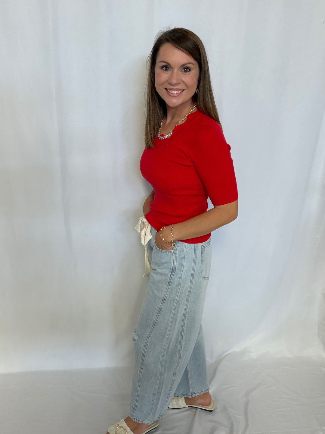 Tie Belt Barrel Pants