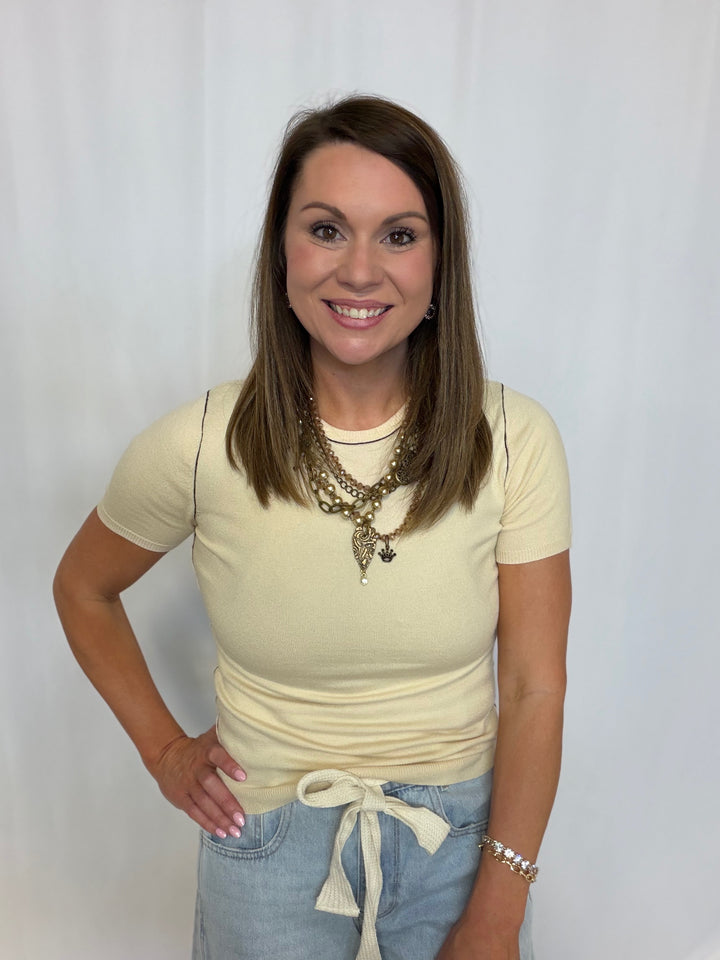 Classic Ivory Knit Top