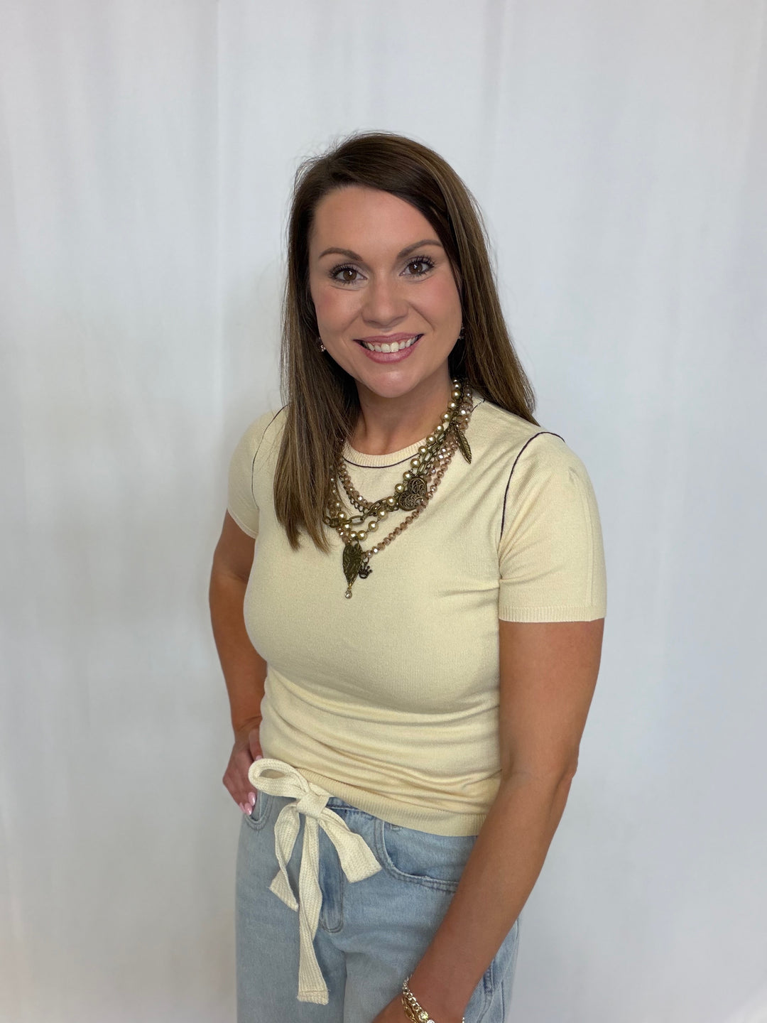 Classic Ivory Knit Top