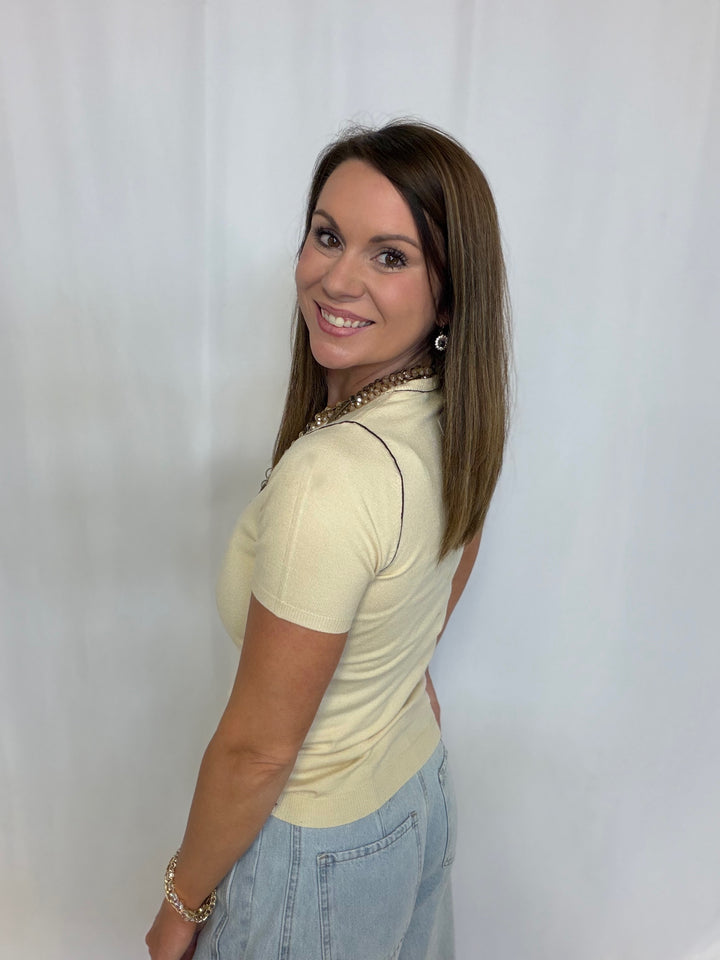 Classic Ivory Knit Top