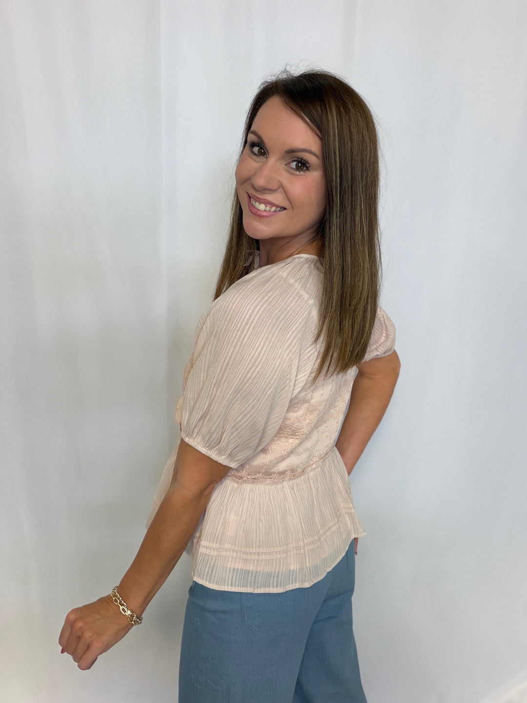 Embroidered Petal Top