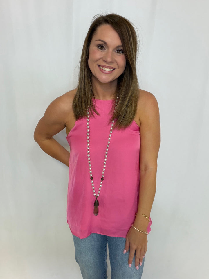 Pink Satin Cami