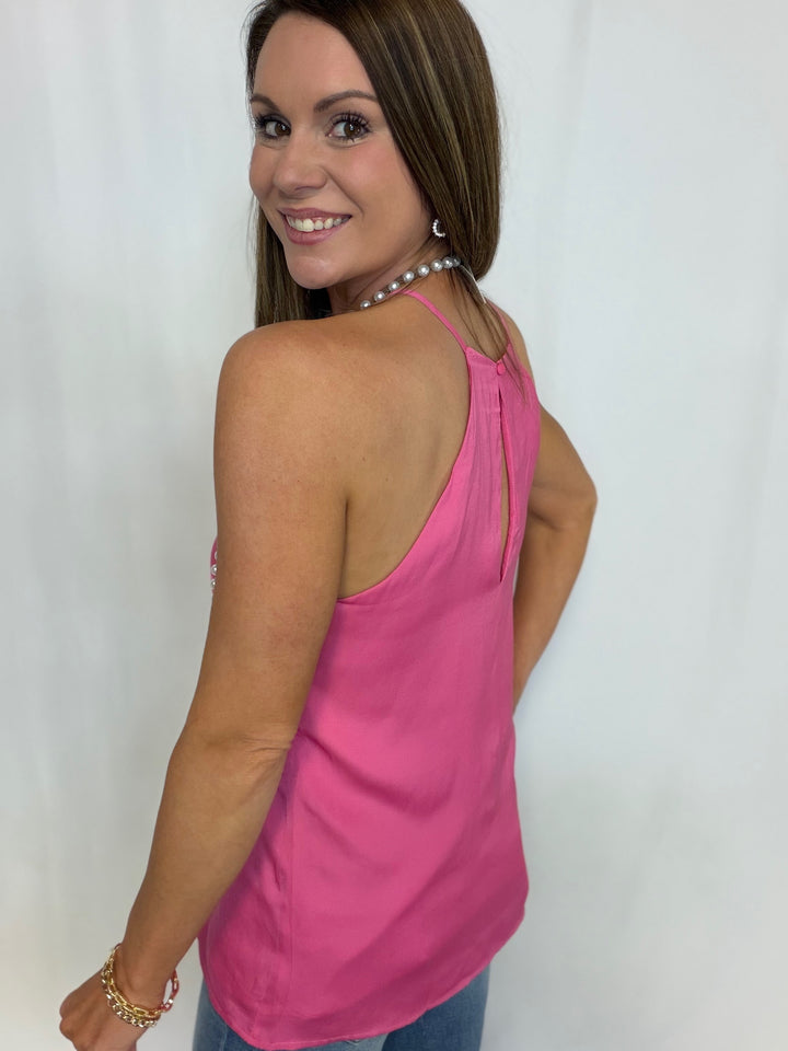 Pink Satin Cami