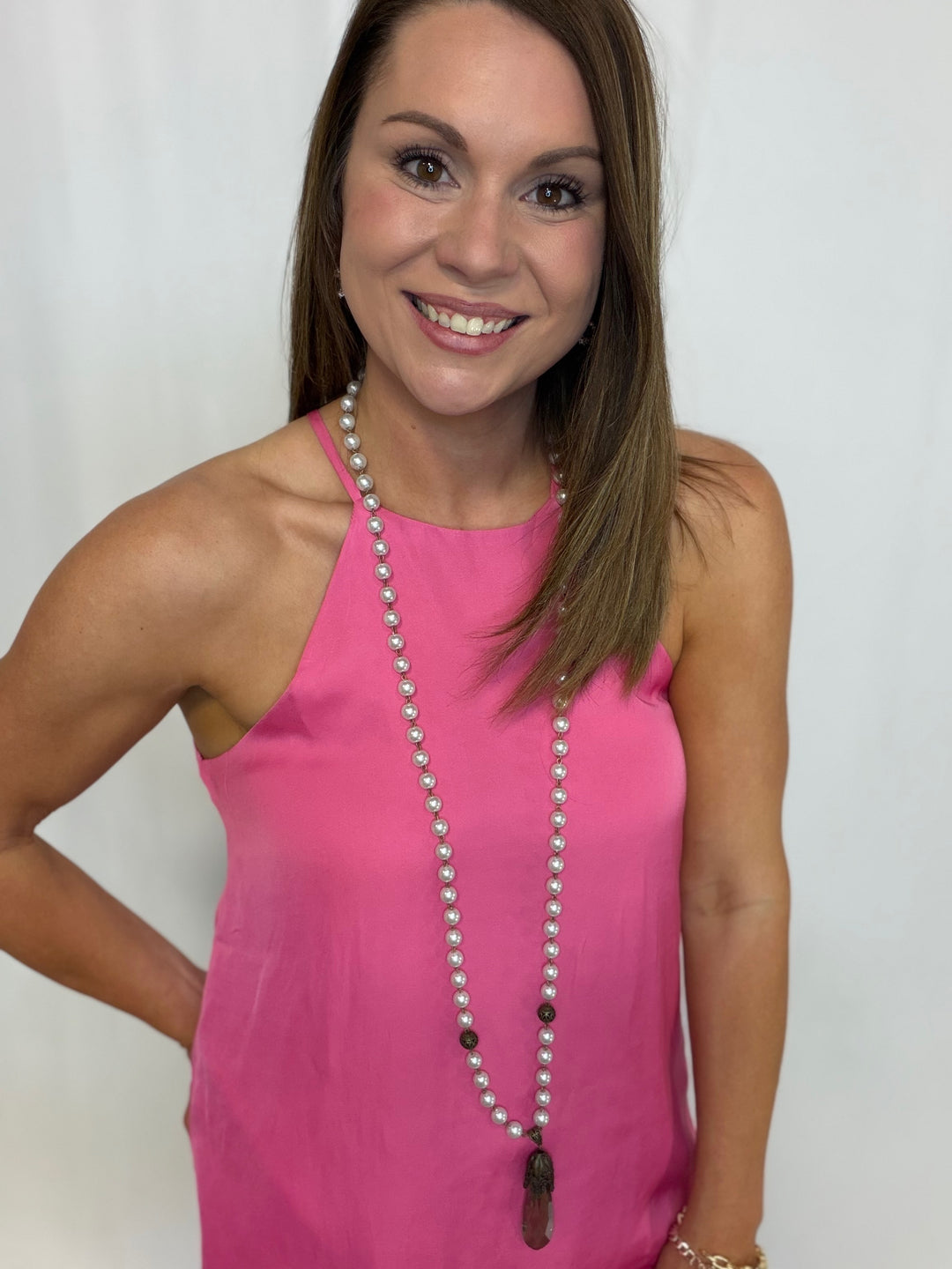 Pink Satin Cami