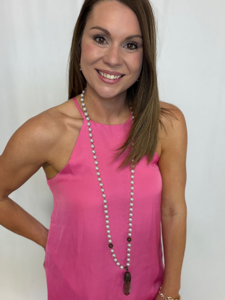 Pink Satin Cami