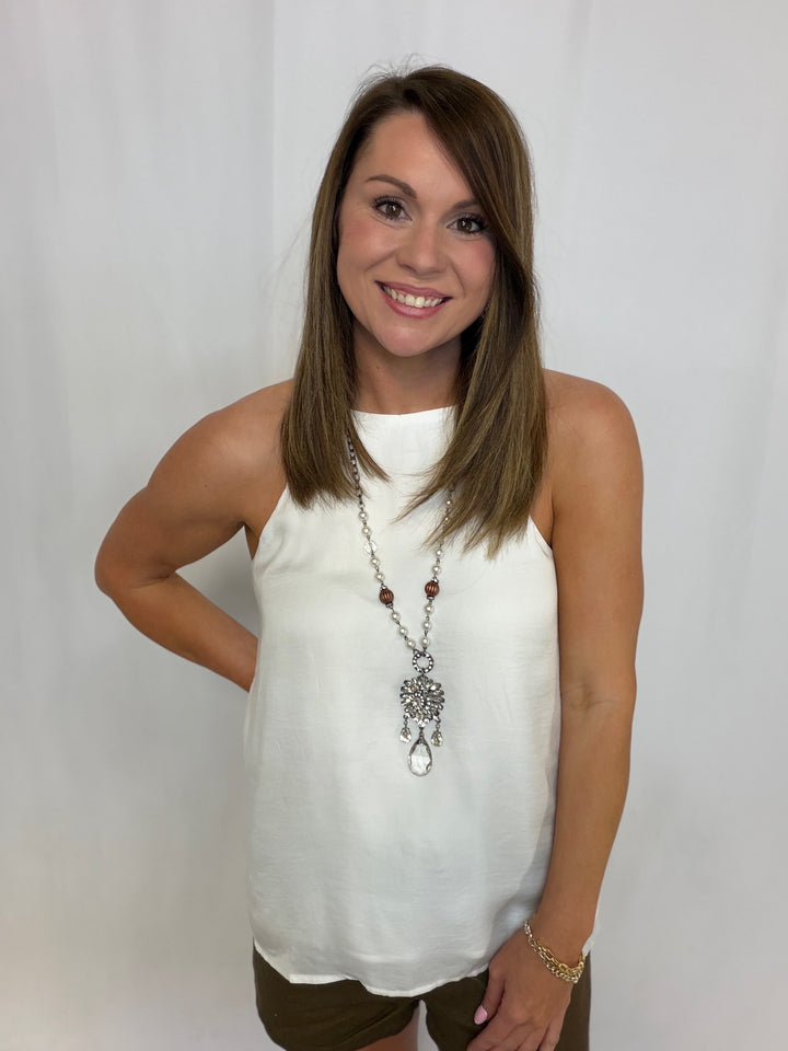 White Satin Cami