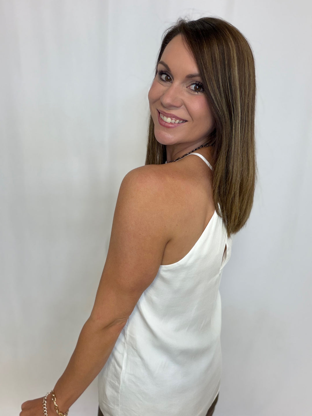 White Satin Cami